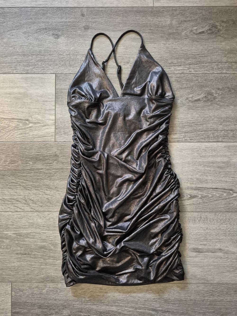 Garage Ruched Mini Dress